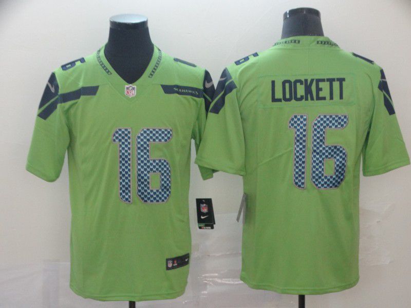 Men Seattle Seahawks #16 Lockett Green Nike Vapor Untouchable Limited Player NFL Jerseys